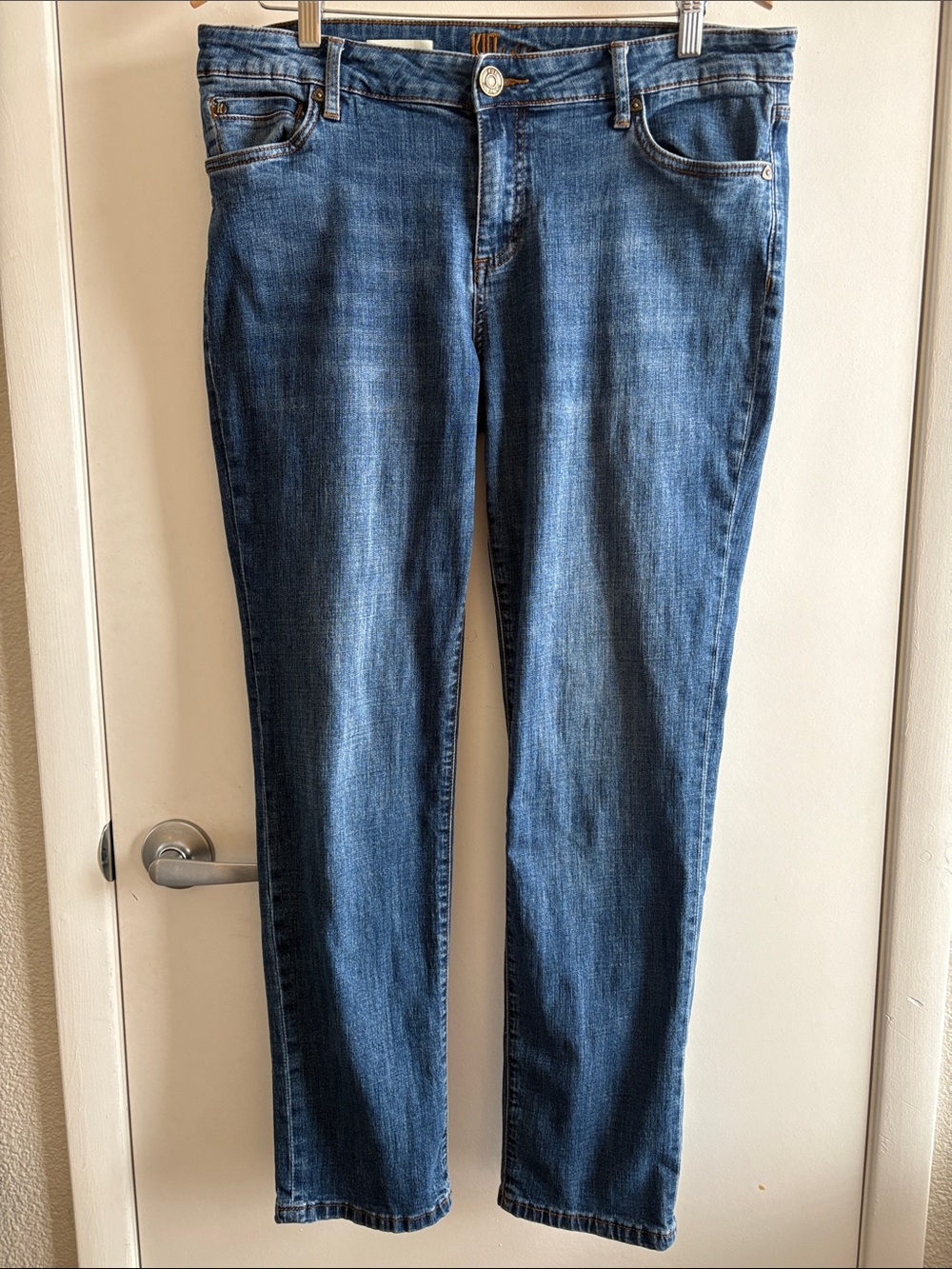 Kut from the Kloth Katy Boyfriend Leg Blue Denim Jeans SZ 12